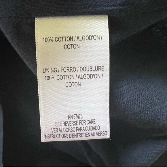 Taylor Navy Eyelet Embroidered A-Line Sleeveless Dress w/ Scalloped Trim Size 14 - Picture 5 of 10